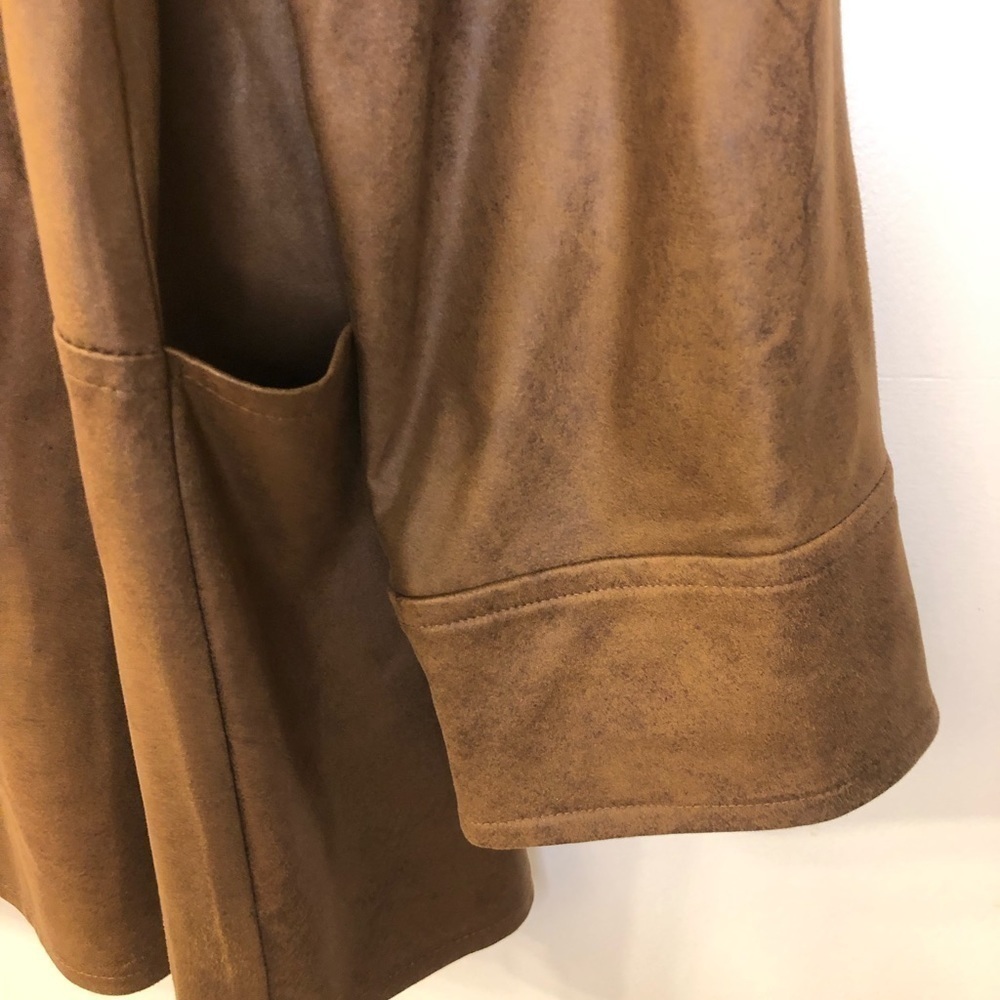 Insight Faux Suede Jacket Tobacco Brown Size 12 - Picture 7 of 10